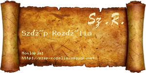 Szép Rozália névjegykártya