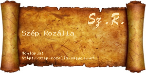 Szép Rozália névjegykártya