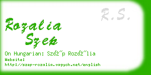 rozalia szep business card